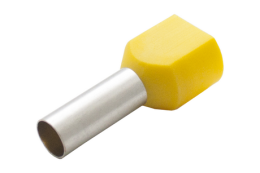 Наконечник штыревой втулочный изолир двойной сечение 6,0 кв.мм длина 14мм цвет желтый (1пакет/50шт) TRYMARKET