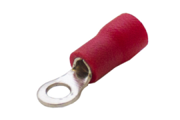Наконечник кольцевой сечение 0,5-1,5  кв.мм отверстие под М3 цвет красный (1пакет/50шт) TRYMARKET