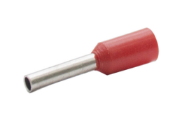 Наконечник штыревой втулочный изолир. сечение 1,0 кв.мм длина 8мм цвет красный (1пакет/50шт) TRYMARKET