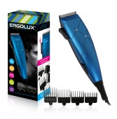 ERGOLUX ELX-HC05-C45 черный с синим (машинка для стрижки волос, 15Вт, 220-240В)