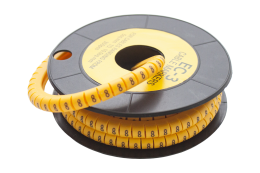 Маркер кабельный трубчатый в рулоне сечение 2,6-4,2  кв.мм (8) TRYMARKET