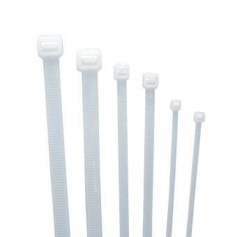Стяжка кабельная (хомут) нейлон размер 3х60мм, цвет белый (1 пакет/100 шт.) TRYMARKET