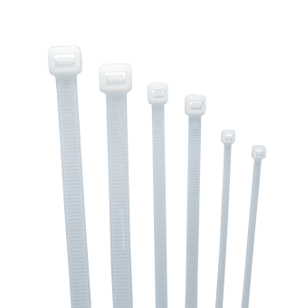 Стяжка кабельная (хомут) нейлон размер 4х150мм, цвет белый (1 пакет/100 шт.) TRYMARKET