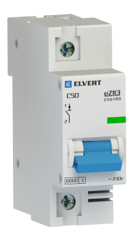 Автоматический выключатель eZ113 1Р C50 10кА ELVERT TRYMARKET