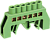 Шинка нулевая латунная универсальная 8х12мм 8 отв. Цвет зеленый TRYMARKET