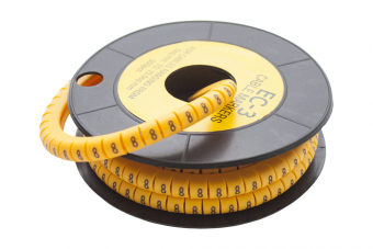 Маркер кабельный трубчатый в рулоне сечение 3,5-8  кв.мм (8) TRYMARKET